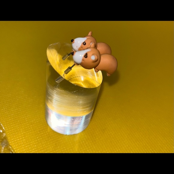 Handmade dog Polymer Clay Animal Stud Earrings 3D Cartoon - Picture 4 of 4